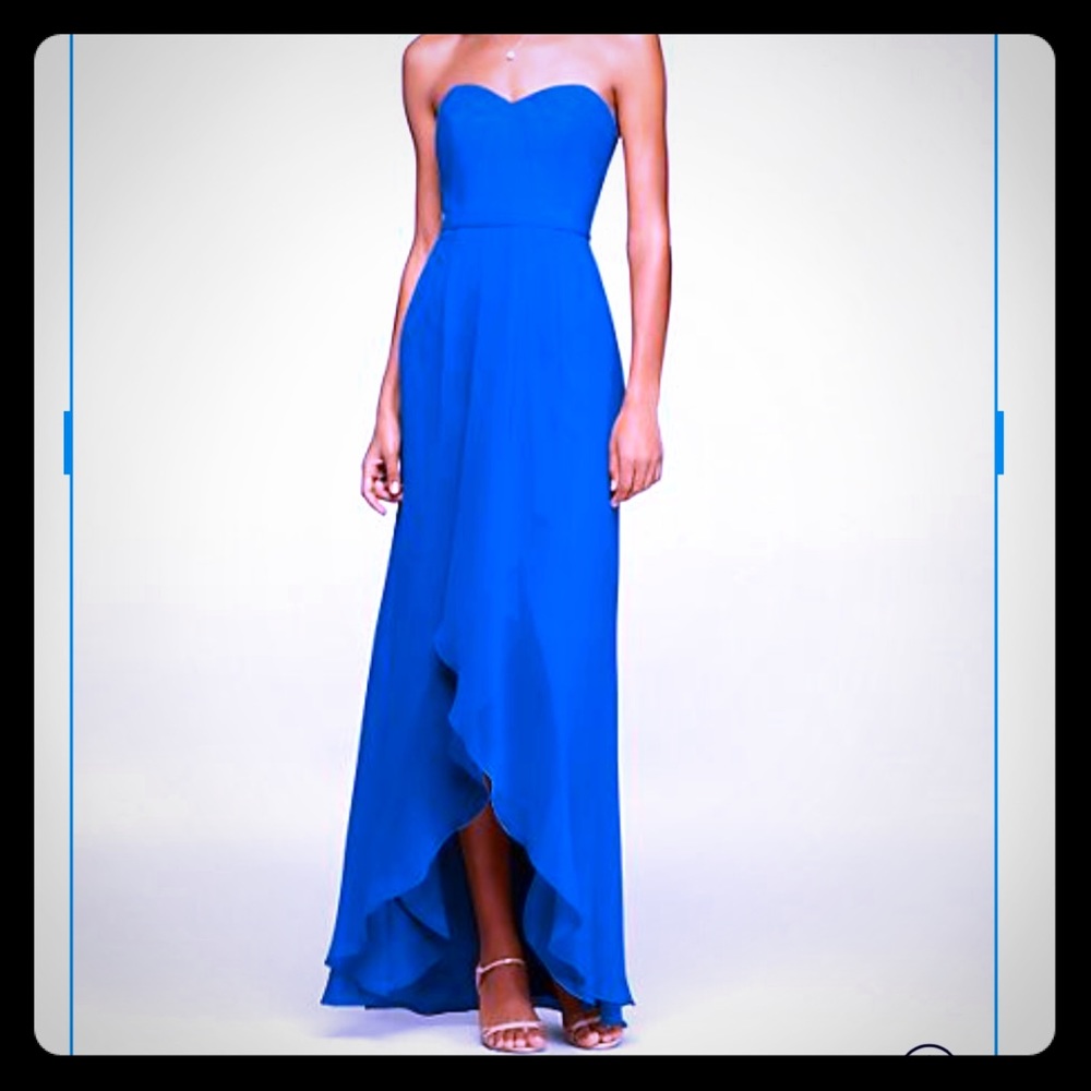 Strapless Gown with High-Low Hem